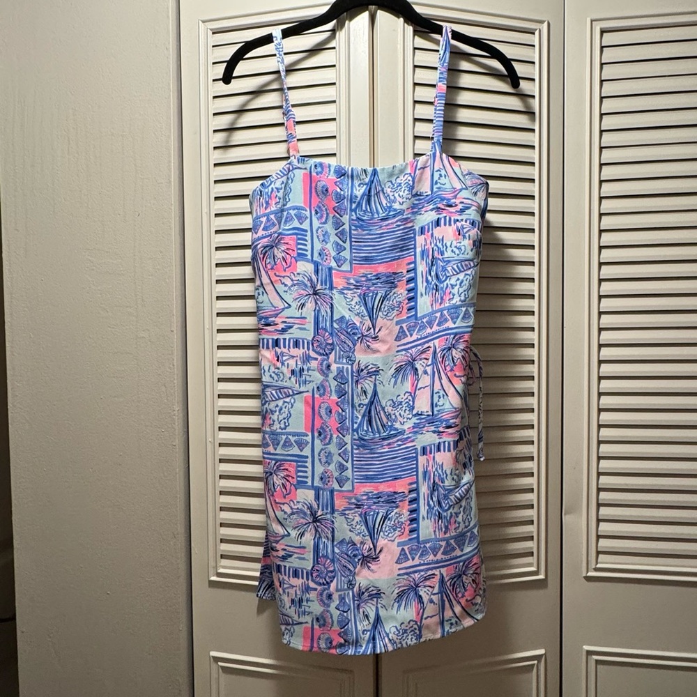 GUC Size 00 Lilly Pulitzer Sahar Romper Whisper Blue Yeah Buoy Sail Boats